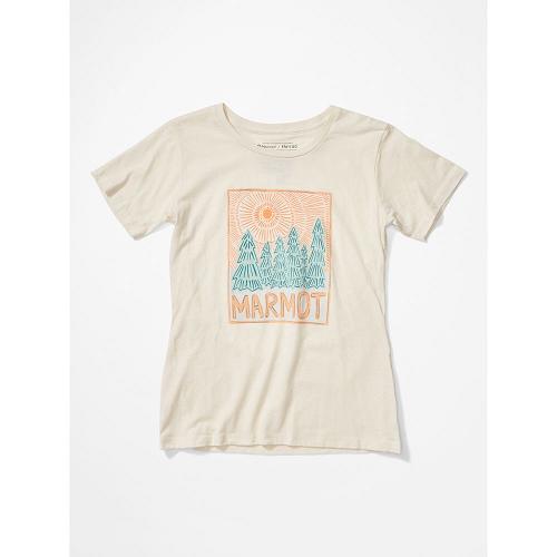 Marmot Woodblock T-Shirts For Womens Khaki FHK053814